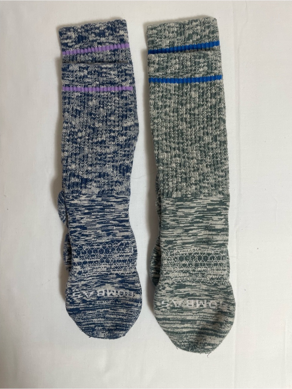 BOMBAS Hex Tec Hike Hiking Stripe Calf Socks Lot Of 2 Pairs Size M